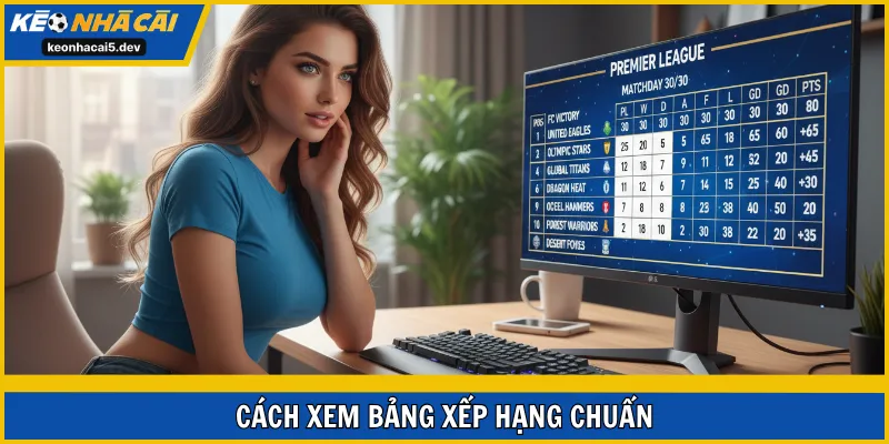 Cách xem bảng xếp hạng chuẩn