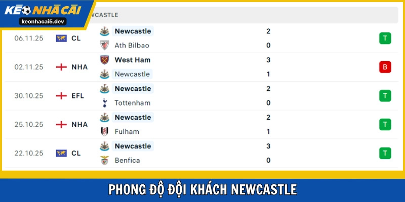 Newcastle đá tốt ở giải khác nhưng tệ hại tại EPL